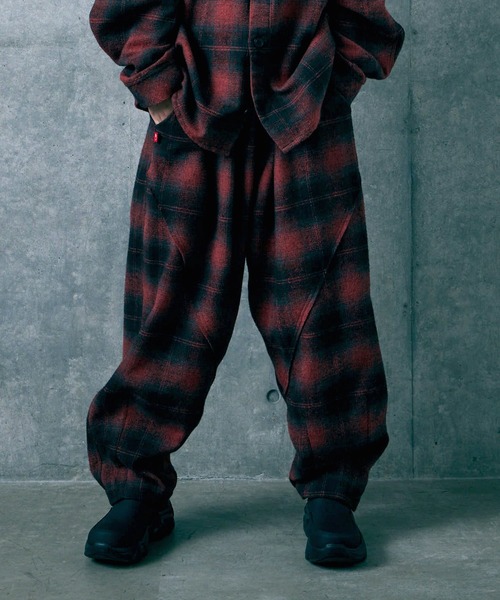 VIRGOwearworks(ヴァルゴウェアワークス)の「DRIFT CHECK FAT PANTS(その他パンツ・メンズ・レッド/グレー/ブルー・3/2/4)」の3枚目の写真