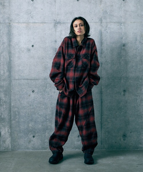 VIRGOwearworks(ヴァルゴウェアワークス)の「DRIFT CHECK FAT PANTS(その他パンツ・メンズ・レッド/グレー/ブルー・3/2/4)」の21枚目の写真