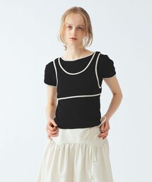 Ray BEAMS | パイピング タンクトップ レイヤー Tシャツ(タンクトップ)