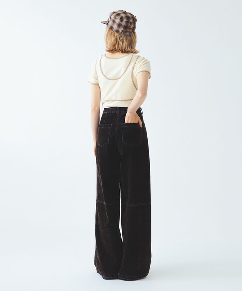 Ray BEAMS(レイビームス)の「パイピング タンクトップ レイヤー Tシャツ(タンクトップ・レディース・ブラック/グレー/アイボリー・ONE SIZE)」の6枚目の写真