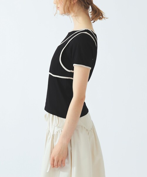 Ray BEAMS(レイビームス)の「パイピング タンクトップ レイヤー Tシャツ(タンクトップ・レディース・ブラック/グレー/アイボリー・ONE SIZE)」の15枚目の写真