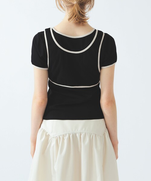 Ray BEAMS(レイビームス)の「パイピング タンクトップ レイヤー Tシャツ(タンクトップ・レディース・ブラック/グレー/アイボリー・ONE SIZE)」の16枚目の写真