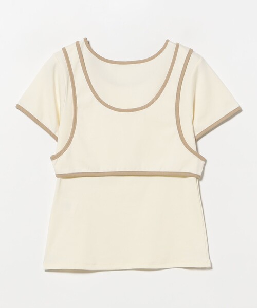 Ray BEAMS(レイビームス)の「パイピング タンクトップ レイヤー Tシャツ(タンクトップ・レディース・ブラック/グレー/アイボリー・ONE SIZE)」の20枚目の写真