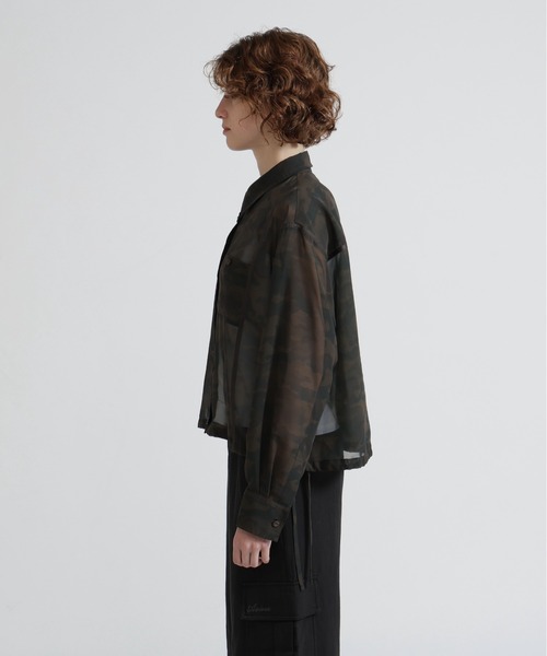 AVIREX（アヴィレックス）の「《直営店限定》CAMO PRINT SHEER SHIRT（シャツ/ブラウス・レディース・オリーブ/ブラック・F）」の13枚目の写真