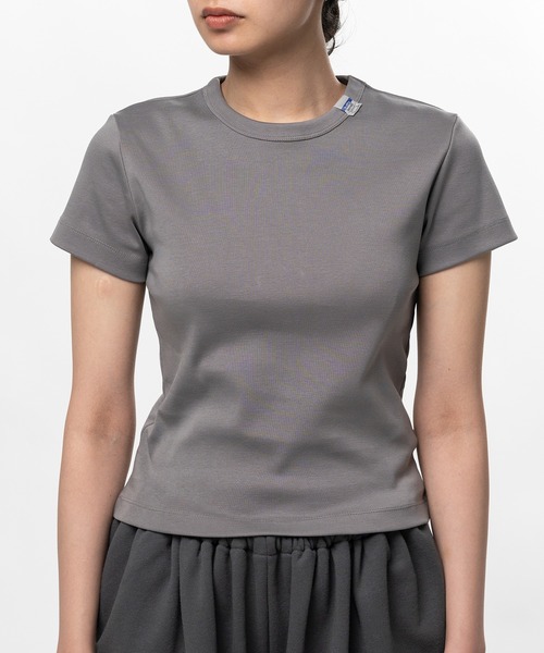 In・stru(men-tal).(インストルメンタル)の「Cotton Rib T-shirt(Tシャツ/カットソー・メンズ・グレー/ブラック/ピンク・38/36)」の12枚目の写真