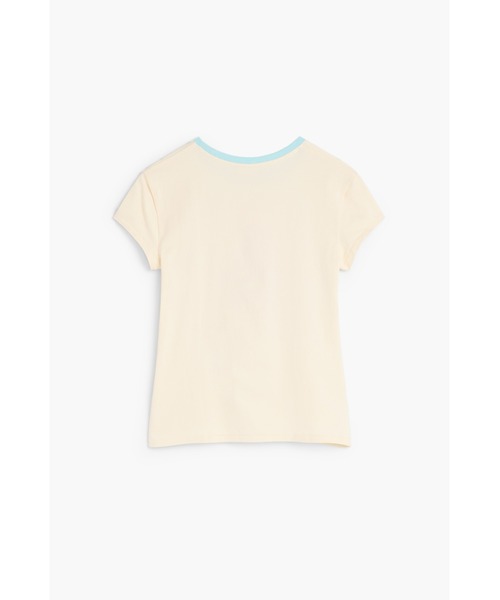 Desigual(デシグアル)の「ハイビスカスプリントリンガーTシャツ【2026秋冬新作】(Tシャツ/カットソー・レディース・ホワイト・XS/S/M/L/XL)」の2枚目の写真