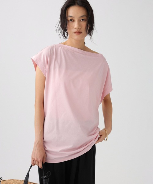 BABYLONE(バビロン)の「ニュアンスフレンチスリーブプルオーバー(Tシャツ/カットソー・レディース・ブラック/ピンク/ホワイト・フリー)」の1枚目の写真