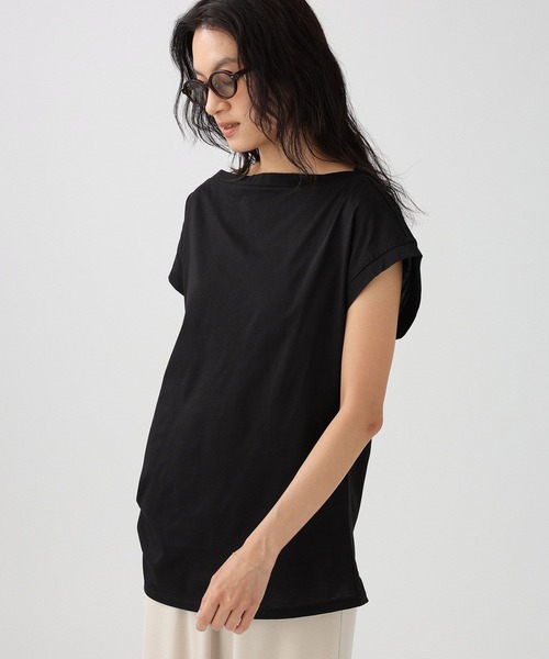 BABYLONE(バビロン)の「ニュアンスフレンチスリーブプルオーバー(Tシャツ/カットソー・レディース・ブラック/ピンク/ホワイト・フリー)」の3枚目の写真