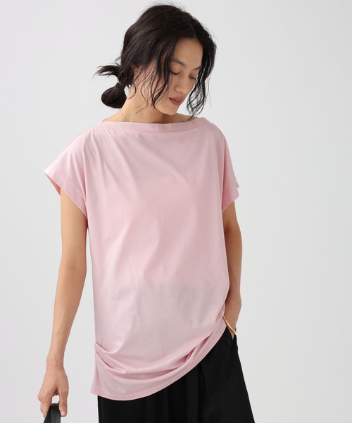 BABYLONE(バビロン)の「ニュアンスフレンチスリーブプルオーバー(Tシャツ/カットソー・レディース・ブラック/ピンク/ホワイト・フリー)」の12枚目の写真