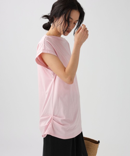 BABYLONE(バビロン)の「ニュアンスフレンチスリーブプルオーバー(Tシャツ/カットソー・レディース・ブラック/ピンク/ホワイト・フリー)」の14枚目の写真