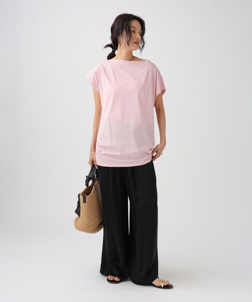 BABYLONE(バビロン)の「ニュアンスフレンチスリーブプルオーバー(Tシャツ/カットソー・レディース・ブラック/ピンク/ホワイト・フリー)」の17枚目の写真