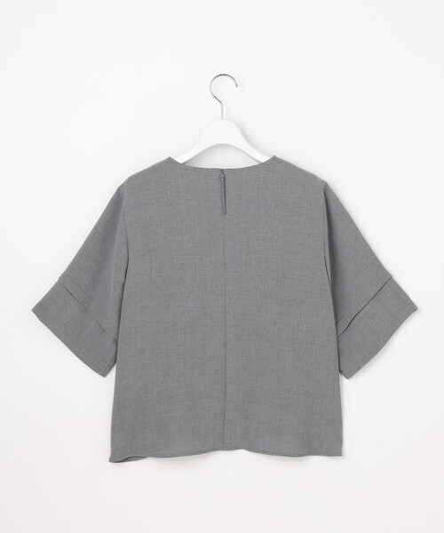 J.PRESS(ジェイプレス)の「【セットアップ対応】MELANGE ライトツイル クルーネック ブラウス(シャツ/ブラウス・レディース・ライトグレー系・T13/T15)」の4枚目の写真