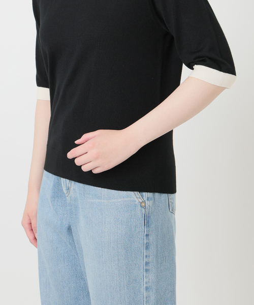 IENA(イエナ)の「《アンサンブル対応》ARKABA クループルオーバー(ニット/セーター・レディース・ブラウン/ブラック/レッド・FREE)」の5枚目の写真