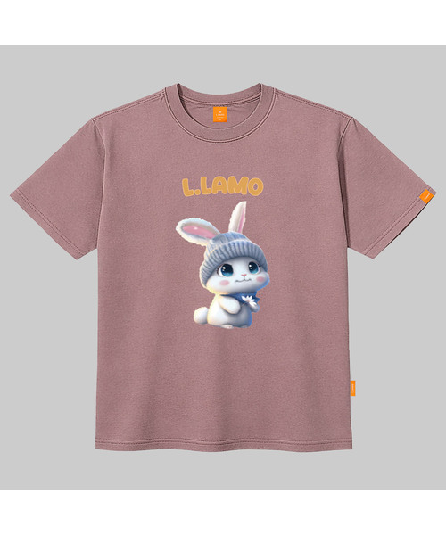 LLAMO(エラモ)の「ラモレアビット 半袖Tシャツ 男女共用 ビッグサイズ S 4XL(Tシャツ/カットソー・レディース・レッド/ピンク/ホワイト/ブラック・SMALL/X-LARGE/4XL/3XL/LARGE/MEDIUM/2XL)」の4枚目の写真