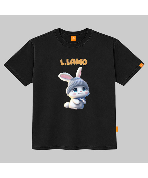 LLAMO(エラモ)の「ラモレアビット 半袖Tシャツ 男女共用 ビッグサイズ S 4XL(Tシャツ/カットソー・レディース・レッド/ピンク/ホワイト/ブラック・SMALL/X-LARGE/4XL/3XL/LARGE/MEDIUM/2XL)」の3枚目の写真