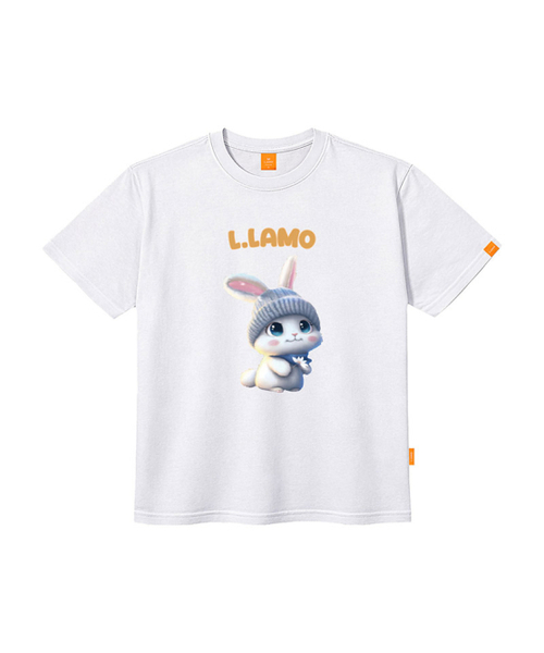 LLAMO(エラモ)の「ラモレアビット 半袖Tシャツ 男女共用 ビッグサイズ S 4XL(Tシャツ/カットソー・レディース・レッド/ピンク/ホワイト/ブラック・SMALL/X-LARGE/4XL/3XL/LARGE/MEDIUM/2XL)」の5枚目の写真