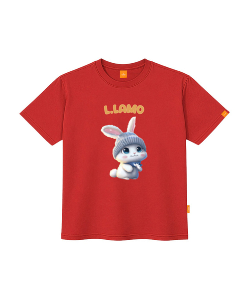 LLAMO(エラモ)の「ラモレアビット 半袖Tシャツ 男女共用 ビッグサイズ S 4XL(Tシャツ/カットソー・レディース・レッド/ピンク/ホワイト/ブラック・SMALL/X-LARGE/4XL/3XL/LARGE/MEDIUM/2XL)」の6枚目の写真