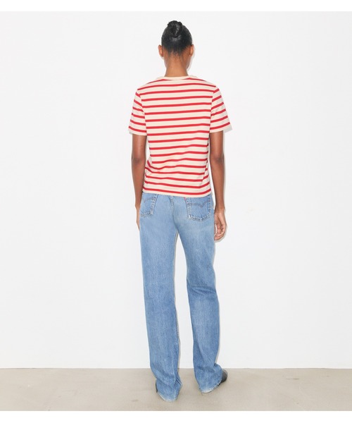 TORY BURCH(トリーバーチ)の「ストライプ コットン Tシャツ(Tシャツ/カットソー・レディース・レッド系・S/XS/M)」の3枚目の写真