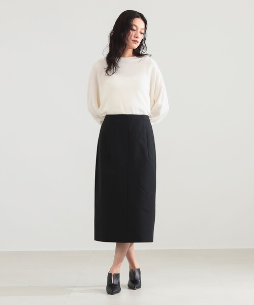 Demi-Luxe BEAMS(デミルクス ビームス)の「プレシャス コクーン スカート(スカート・レディース・ネイビー/ブラック・36/38)」の16枚目の写真