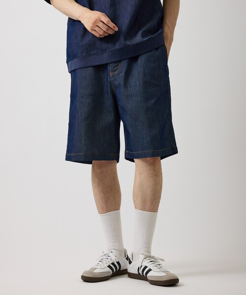  j.n.r.d（ジェー・エヌ・アール・ディー）の「【ChillJeans/チルジーンズ】リベットポケットショーツ/セットアップ対応/軽量（デニムパンツ・メンズ・ネイビー/グレー・L/LL/M）」の2枚目の写真