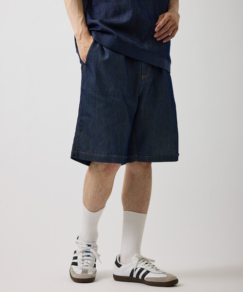 j.n.r.d（ジェー・エヌ・アール・ディー）の「【ChillJeans/チルジーンズ】リベットポケットショーツ/セットアップ対応/軽量（デニムパンツ・メンズ・ネイビー/グレー・L/LL/M）」の5枚目の写真