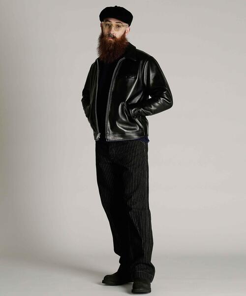 schott(ショット)の「Schott/ショット/LEATHER TRACKER JACKET/レザー トラッカー ジャケット(ライダースジャケット・メンズ・ブラック・S/M/L/XL/2XL)」の8枚目の写真