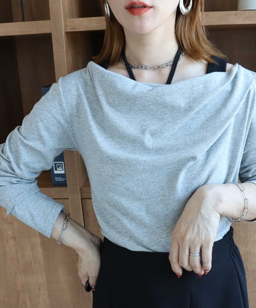 zena(ジェナ)の「カップ付コードリボンタンク(タンクトップ・レディース・ブラウン系その他/キナリ/ブラック・FREE)」の6枚目の写真