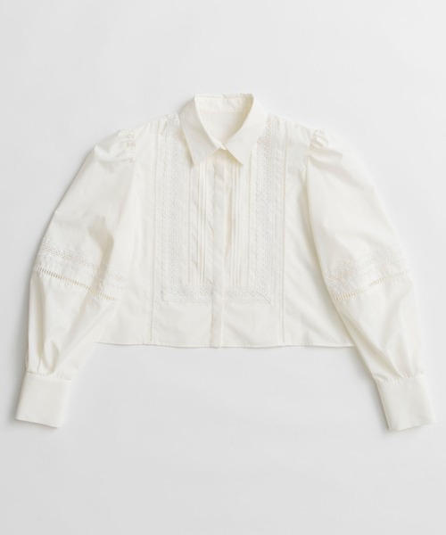 MAISON SPECIAL(メゾンスペシャル)の「【2026Autumn PRE-ORDER】Pintuck Lace Blouse/ピンタックレースブラウス(シャツ/ブラウス・レディース・オフホワイト/サックスブルー・FREE)」の10枚目の写真