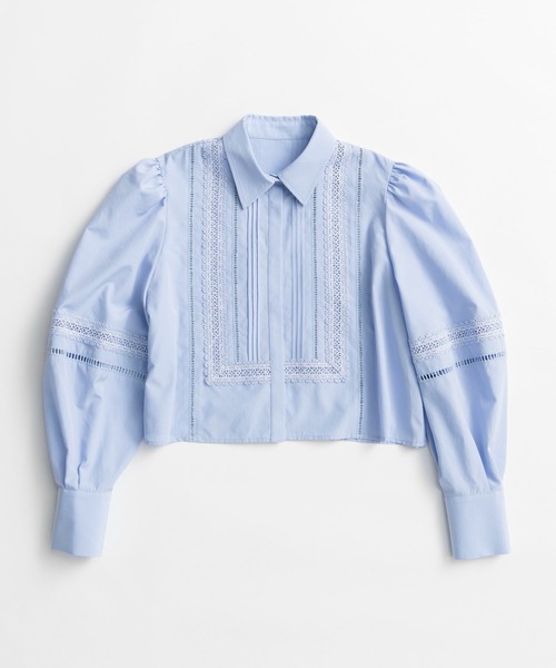 MAISON SPECIAL(メゾンスペシャル)の「【2026Autumn PRE-ORDER】Pintuck Lace Blouse/ピンタックレースブラウス(シャツ/ブラウス・レディース・オフホワイト/サックスブルー・FREE)」の11枚目の写真
