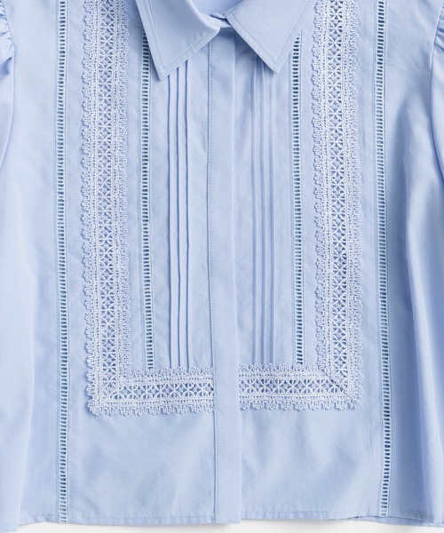 MAISON SPECIAL(メゾンスペシャル)の「【2026Autumn PRE-ORDER】Pintuck Lace Blouse/ピンタックレースブラウス(シャツ/ブラウス・レディース・オフホワイト/サックスブルー・FREE)」の14枚目の写真