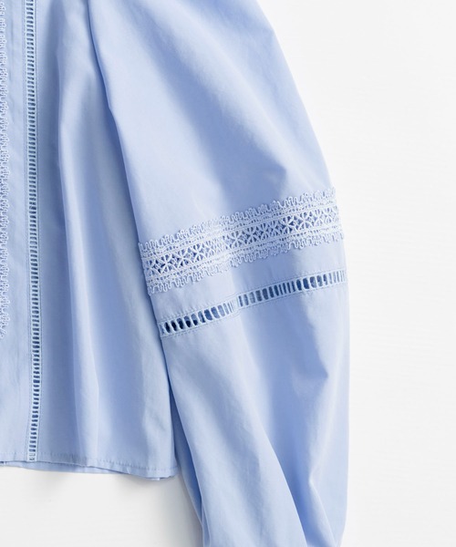 MAISON SPECIAL(メゾンスペシャル)の「【2026Autumn PRE-ORDER】Pintuck Lace Blouse/ピンタックレースブラウス(シャツ/ブラウス・レディース・オフホワイト/サックスブルー・FREE)」の15枚目の写真