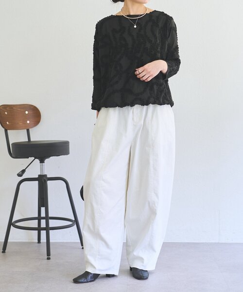 BEARDSLEY(ビアズリー)の「バレルパンツ(その他パンツ・レディース・カーキ/ホワイト・1/0)」の5枚目の写真
