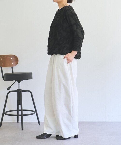 BEARDSLEY(ビアズリー)の「バレルパンツ(その他パンツ・レディース・カーキ/ホワイト・1/0)」の6枚目の写真