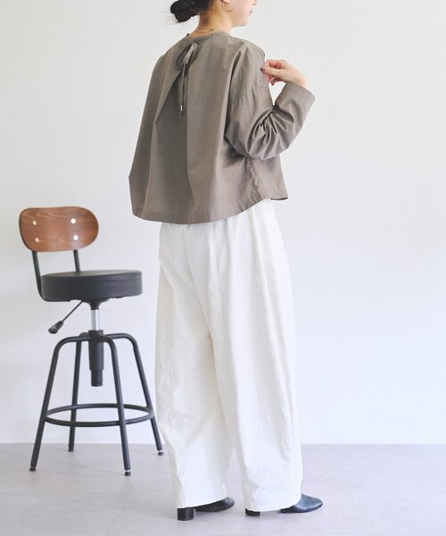 BEARDSLEY(ビアズリー)の「バレルパンツ(その他パンツ・レディース・カーキ/ホワイト・1/0)」の9枚目の写真