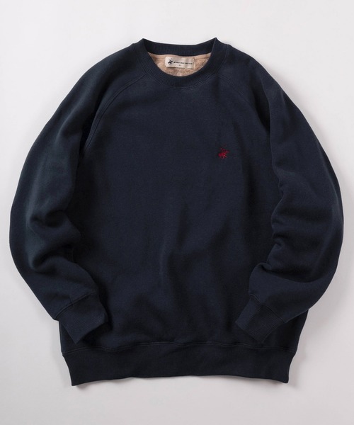 BEVERLY HILLS POLO CLUB（ビバリーヒルズポロクラブ）の「【71】【BEVERLY HILLS POLO CLUB/ビバリーヒルズポロクラブ】ワンポイント 刺繍 裏シャギー クルーネック スウェット/レディース（スウェット・レディース・ブラック/モカ/グレー/ネイビー・L/M）」の4枚目の写真