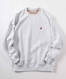 【71】【BEVERLY HILLS POLO CLUB/ビバリーヒルズポロクラブ】ワンポイント 刺繍 裏シャギー クルーネック スウェット/レディース