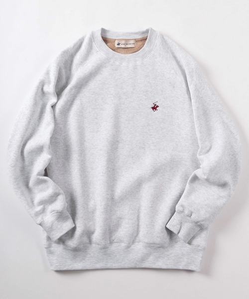 BEVERLY HILLS POLO CLUB（ビバリーヒルズポロクラブ）の「【71】【BEVERLY HILLS POLO CLUB/ビバリーヒルズポロクラブ】ワンポイント 刺繍 裏シャギー クルーネック スウェット/レディース（スウェット・レディース・ブラック/モカ/グレー/ネイビー・L/M）」の3枚目の写真