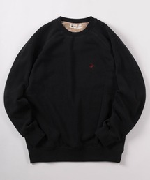 【71】【BEVERLY HILLS POLO CLUB/ビバリーヒルズポロクラブ】ワンポイント 刺繍 裏シャギー クルーネック スウェット/レディース