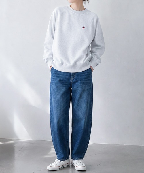 BEVERLY HILLS POLO CLUB（ビバリーヒルズポロクラブ）の「【71】【BEVERLY HILLS POLO CLUB/ビバリーヒルズポロクラブ】ワンポイント 刺繍 裏シャギー クルーネック スウェット/レディース（スウェット・レディース・ブラック/モカ/グレー/ネイビー・L/M）」の19枚目の写真