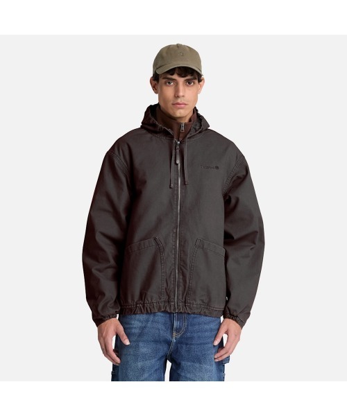 Timberland(ティンバーランド)の「キャンバス フード ボンバー ユニセックス(ブルゾン・メンズ・ブラック・LARGE/MEDIUM/SMALL/X-LARGE/XX-LARGE)」の1枚目の写真