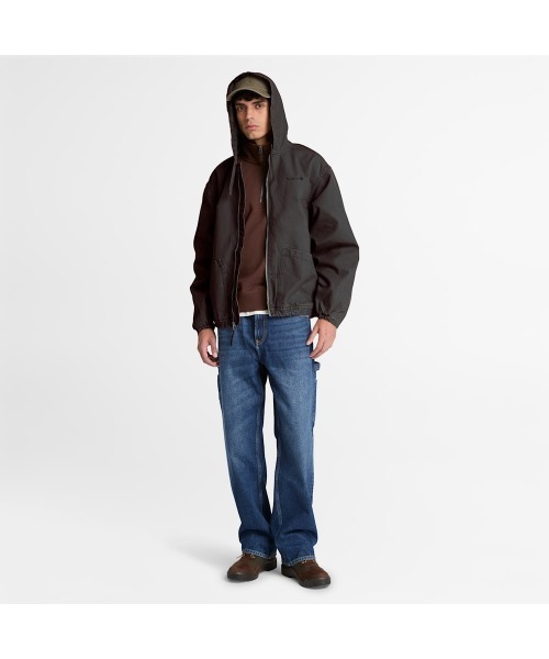 Timberland(ティンバーランド)の「キャンバス フード ボンバー ユニセックス(ブルゾン・メンズ・ブラック・LARGE/MEDIUM/SMALL/X-LARGE/XX-LARGE)」の2枚目の写真