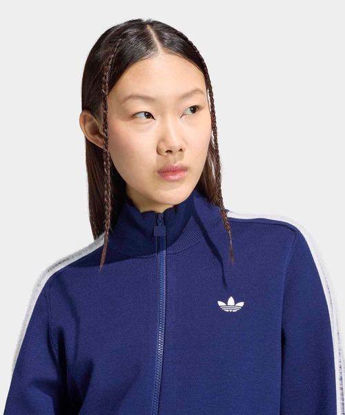 adidas(アディダス)の「ニット ファイヤーバード トラックトップ / ジャージ / トラックジャケット / アディダスオリジナルス adidas Originals(ジャージ・レディース・ブルー・XX-LARGE/LARGE/MEDIUM/SMALL/X-LARGE/X-SMALL)」の3枚目の写真