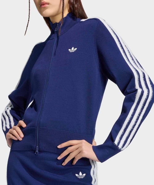adidas(アディダス)の「ニット ファイヤーバード トラックトップ / ジャージ / トラックジャケット / アディダスオリジナルス adidas Originals(ジャージ・レディース・ブルー・XX-LARGE/LARGE/MEDIUM/SMALL/X-LARGE/X-SMALL)」の4枚目の写真