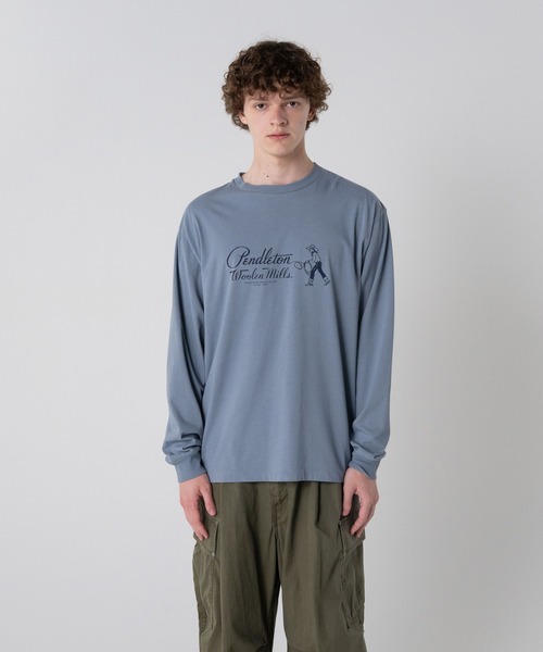 PENDLETON(ペンドルトン)の「ドライタッチコットン ロングスリーブTシャツ(Tシャツ/カットソー・メンズ・ブラック/ライトブルー/オフホワイト・X-LARGE/MEDIUM/LARGE/SMALL)」の3枚目の写真