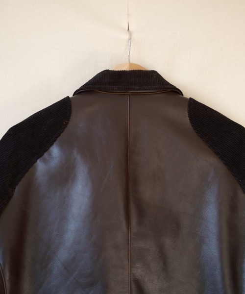 KHOKI(コッキ)の「【KHOKI/コッキ】26fw-jk-07 Combination leather jacket(ライダースジャケット・メンズ・ブラック・2/3)」の4枚目の写真