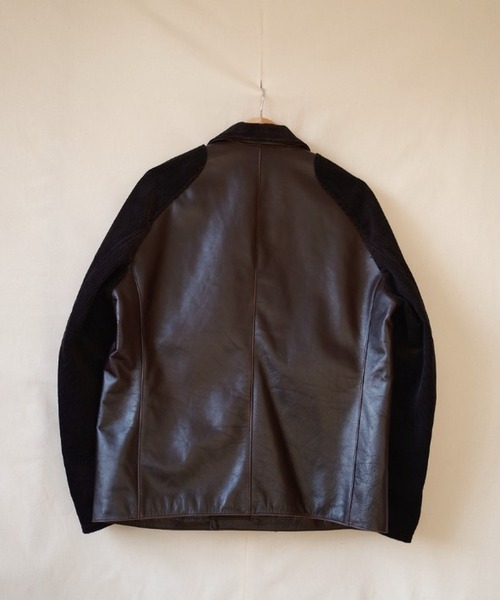 KHOKI(コッキ)の「【KHOKI/コッキ】26fw-jk-07 Combination leather jacket(ライダースジャケット・メンズ・ブラック・2/3)」の3枚目の写真