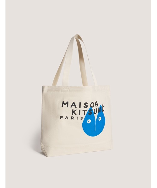 Maison Kitsune(メゾンキツネ)の「FORTUNE FOX TOTE(トートバッグ・メンズ・アイボリー・U)」の3枚目の写真