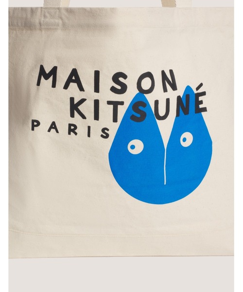 Maison Kitsune(メゾンキツネ)の「FORTUNE FOX TOTE(トートバッグ・メンズ・アイボリー・U)」の6枚目の写真