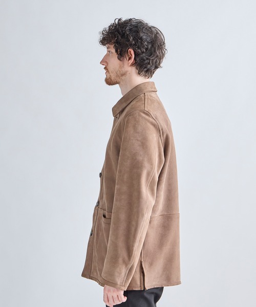 MEN'S BIGI(メンズビギ)の「ゴートスエード リバーシブル カバーオールブルゾン(カバーオール・メンズ・ベージュ・04/03/02)」の2枚目の写真