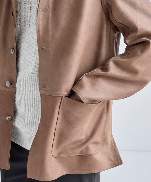 MEN'S BIGI(メンズビギ)の「ゴートスエード リバーシブル カバーオールブルゾン(カバーオール・メンズ・ベージュ・04/03/02)」の8枚目の写真